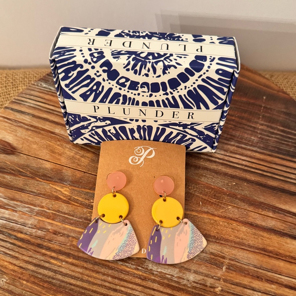 NIB Plunder Happy Day Earrings